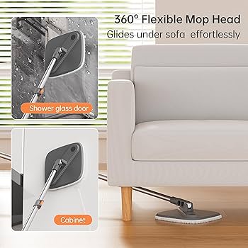 KZKR Spin Square Mop M16 Square Spin Mop and Bucket Set